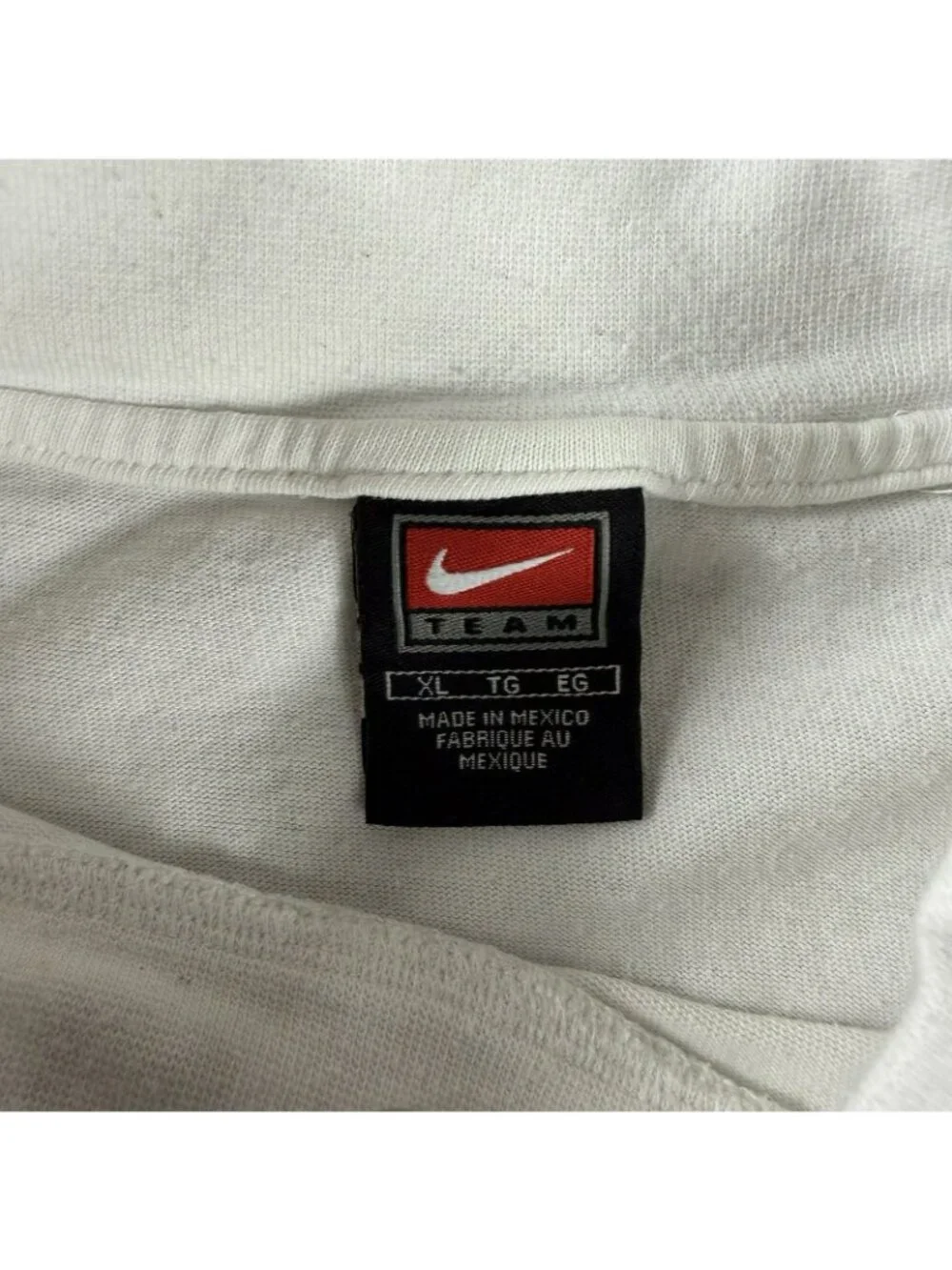 Vintage Nike Michigan Wolverines Collar Logo T-shirt White Blue Men’s Size XL